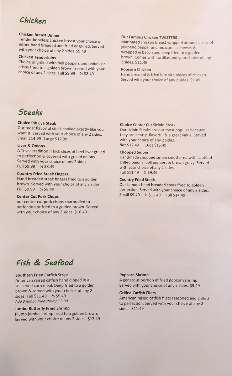 Johnny's Place Menu - Image 2